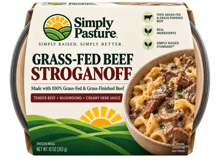 Package of Grass-Fed Beef Stroganoff