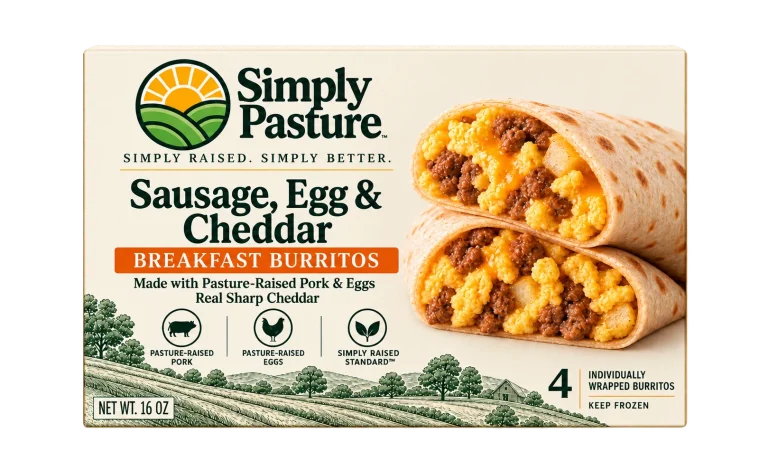 Package of Sausage, Egg & Cheddar Breakfast Burritos