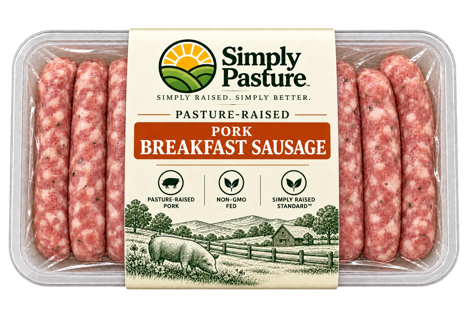Package of Pasture-Raised Pork Breakfast Sausage