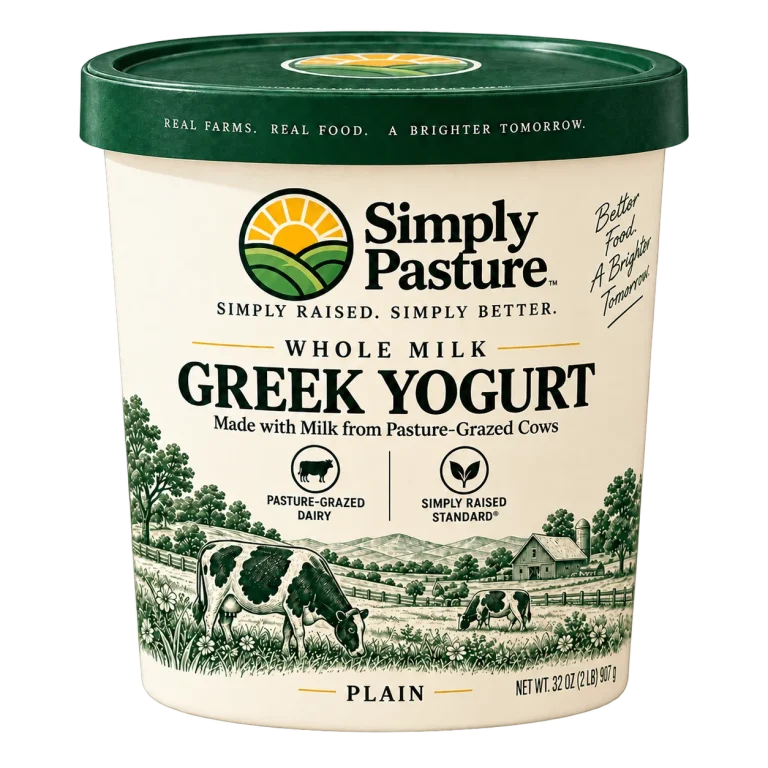 Tub of Plain Whole Milk Greek Yogurt