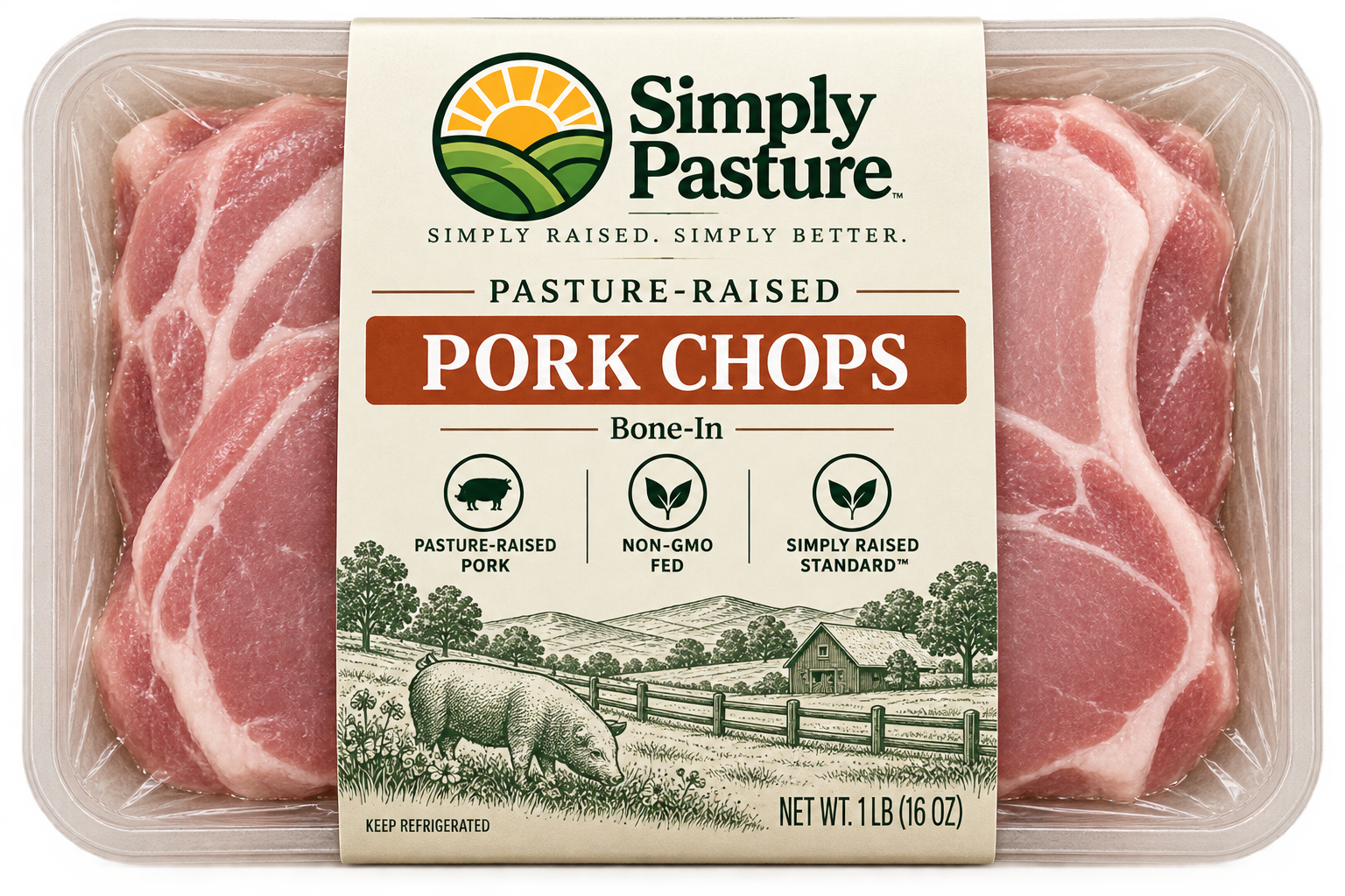 Package of Pasture-Raised Bone-In Pork Chops